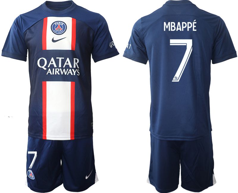 Men 2022-2023 Club Paris St German home blue #7 Soccer Jerseys